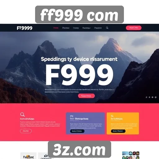 Acessibilidade e design do site ff999 com em análise